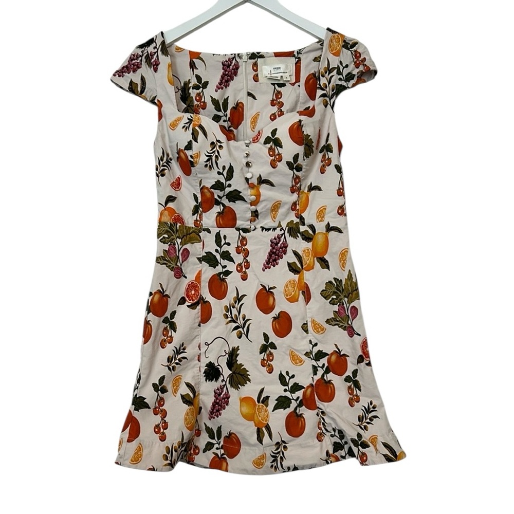 Anthropologie Fruit Print Mini Dress - Multicolor